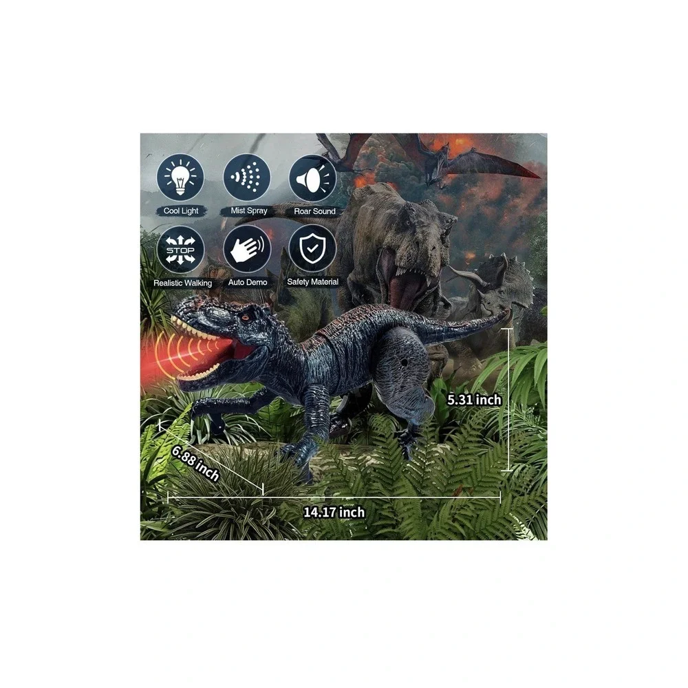5N29/  Remote Control Dinosaur Toys for Kids 3-5 4-7 8-12 Year Old, Electronic